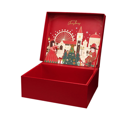 กล่องเลือกบิสกิตช็อกโกแลตคุกกี้คริสต์มาส การออกแบบซานตามนุษย์หิมะ