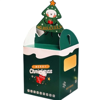 Odm Christmas Eve Apple ของขวัญกล่องบรรจุกล่องขนมซานตาคลอส 1000gsm