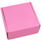 ห่อกล่องของขวัญลูกฟูกสีชมพูสำหรับจัดส่งทางไปรษณีย์