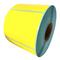 กระดาษฉลากกันน้ำม้วนสีใบตราส่งสินค้าสีเหลืองกลมสำหรับเครื่องพิมพ์ความร้อน